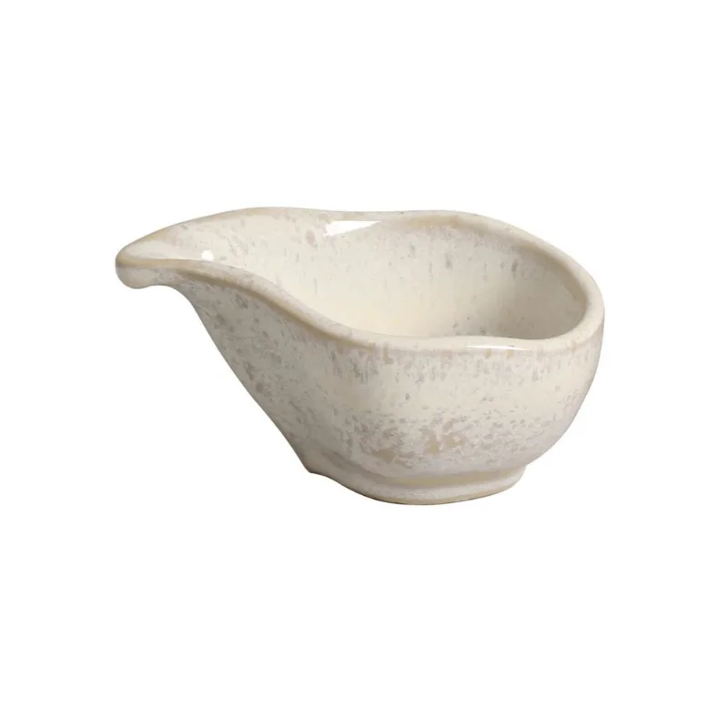 Conjunto com 6 Molheiras Oval Orgânico Latte 8x6cm 40ml