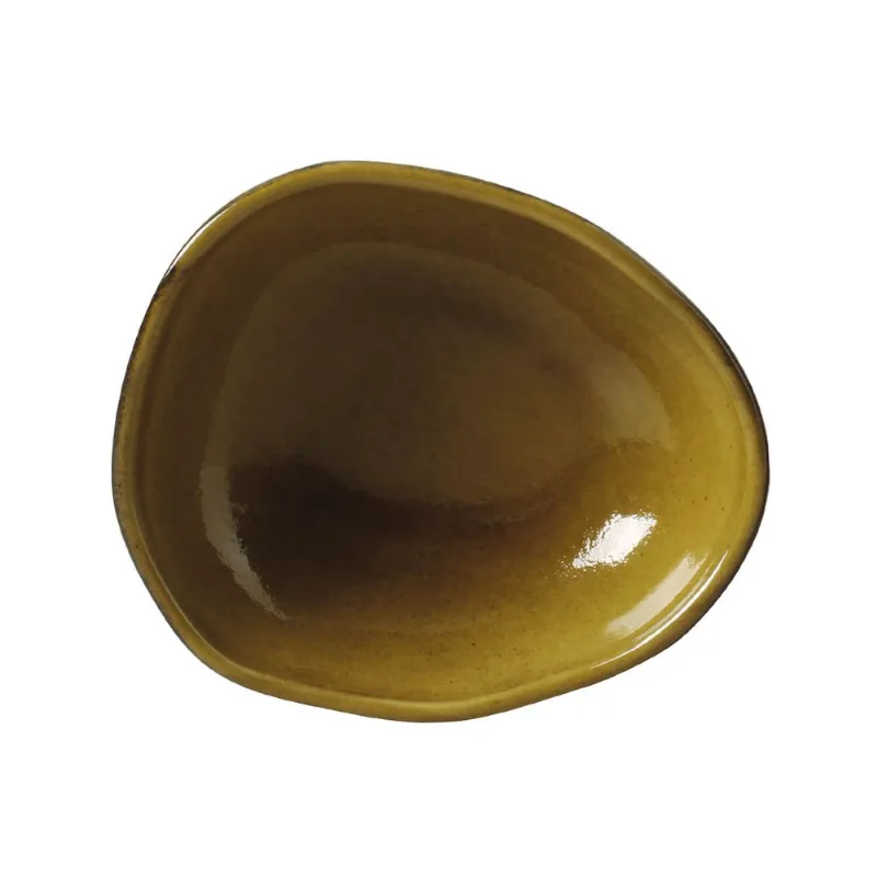 Conjunto com 6 Cumbucas Oval Orgânico Âmbar 14,5x12x4,9cm 265ml