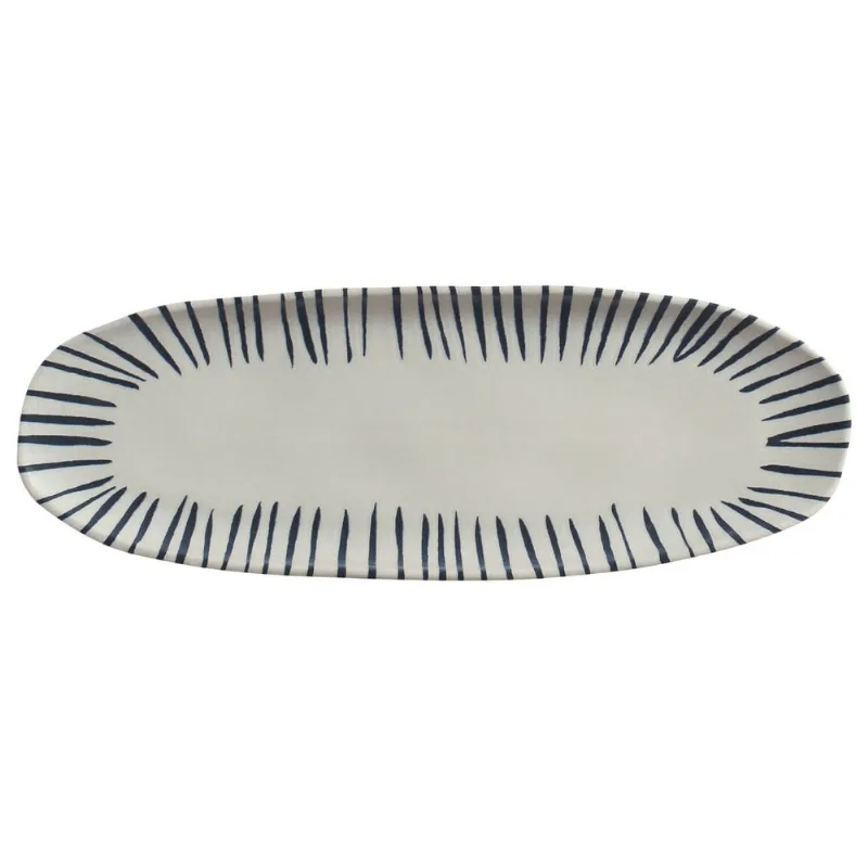 Conjunto com 4 Travessas Oval Rasa Grande Orgânico Elemento 36x13cm