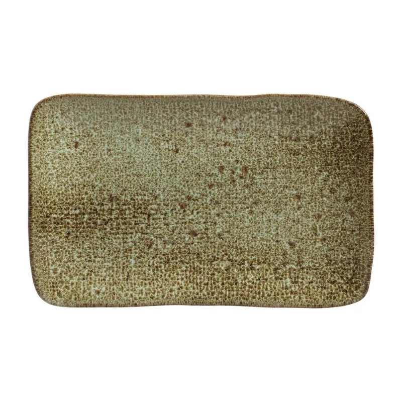 Conjunto com 4 Travessas Retangular Média Juta Croco 27x16cm
