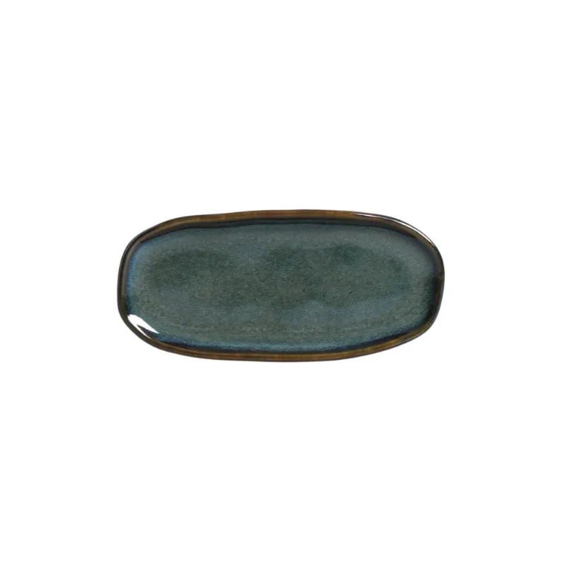Conjunto com 4 Travessas Oval Rasa Mini Orgânico Oceano 16,5x8cm