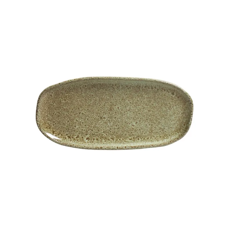 Conjunto com 4 Travessas Oval Rasa Pequena Orgânico Croco 23x11cm