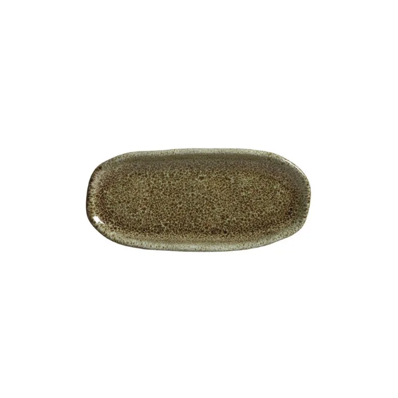 Conjunto com 4 Travessas Oval Rasa Mini Orgânico Croco 16,5x8cm