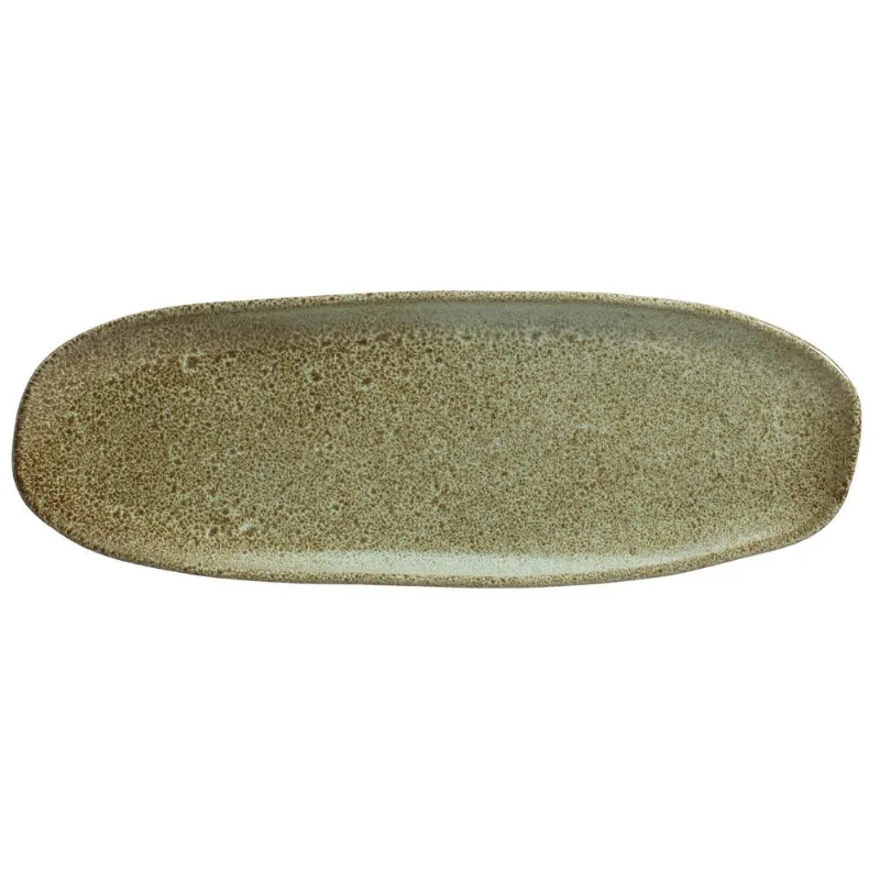 Conjunto com 4 Travessas Oval Rasa Grande Orgânico Croco 36x13cm