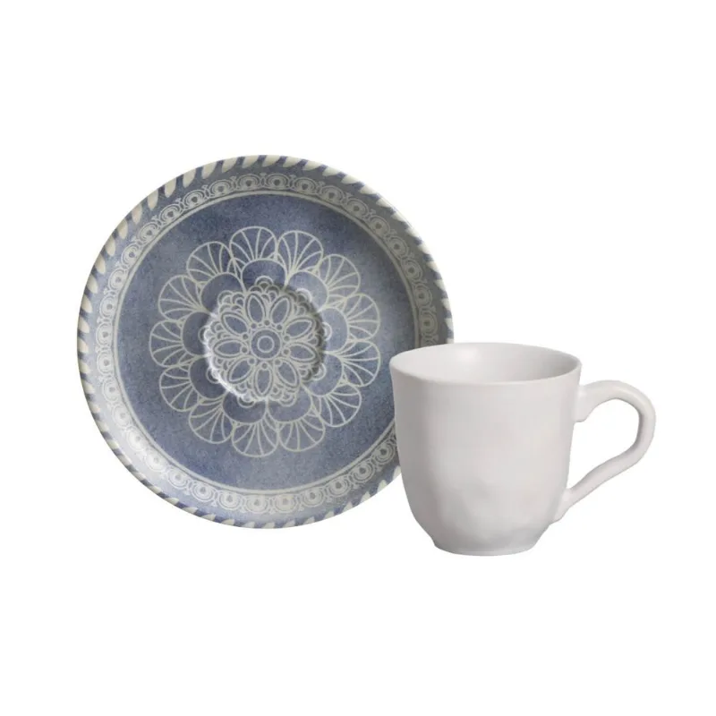 Conjunto com 6 Xícaras de Café com Pires Bio Boho 120ml