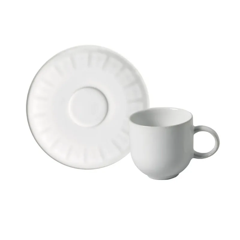 Conjunto com 6 Xícaras de Café com Pires Coup Stoneware Aurora 97ml