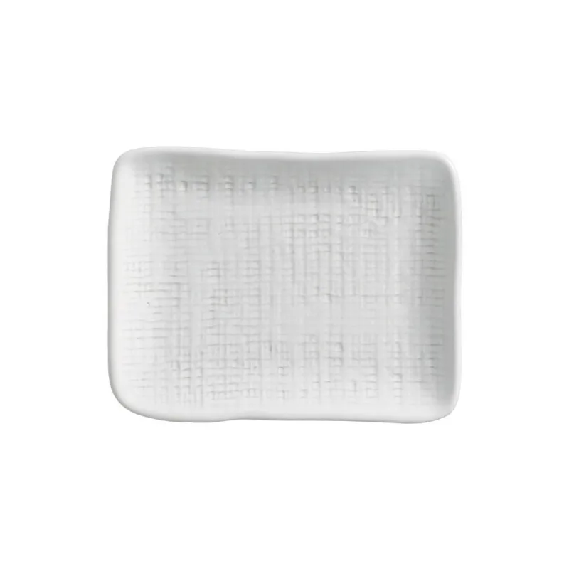 Conjunto com 4 Travessas Retangular Pequena Juta New White 18x14cm