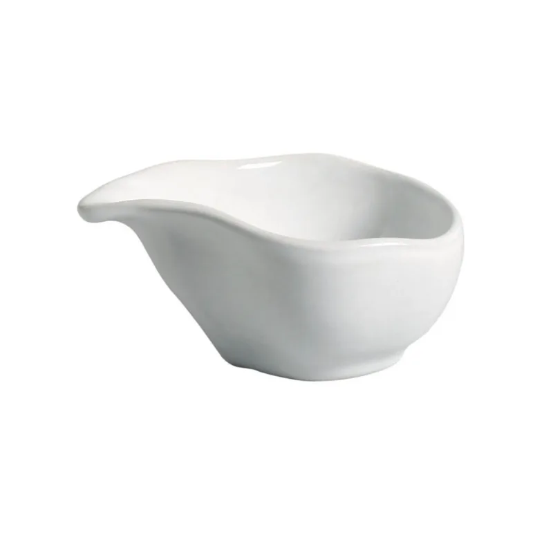 Conjunto com 6 Molheiras Oval Orgânico New White 8x6cm 40ml