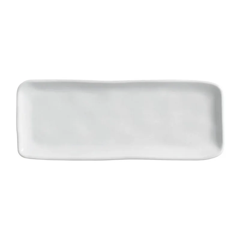 Conjunto com 4 Travessas Retangular Média Orgânico New White 33x13cm