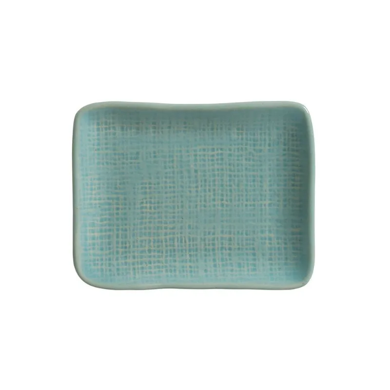Conjunto com 4 Travessas Retangular Pequena Juta Curaçao 18x14cm