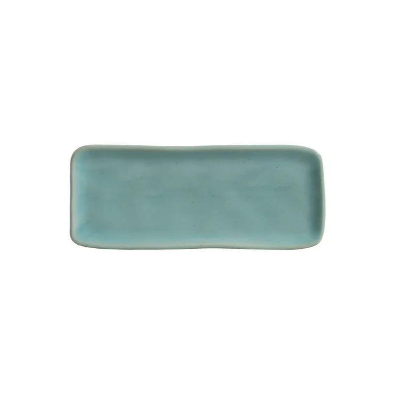 Conjunto com 4 Travessas Retangular Pequena Orgânico Curaçao 22x9,5cm