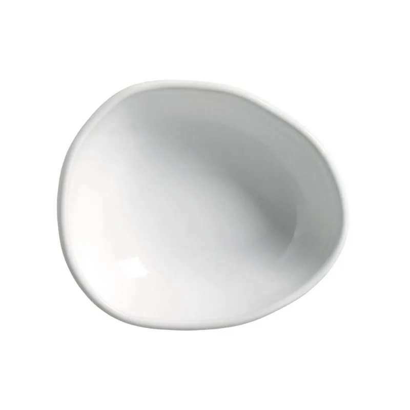 Conjunto com 6 Cumbucas Oval Orgânico New White 14,5x12x4,9cm 265ml