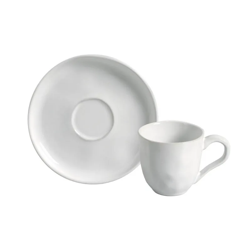 Conjunto com 6 Xícaras de Café com Pires Bio New White 120ml