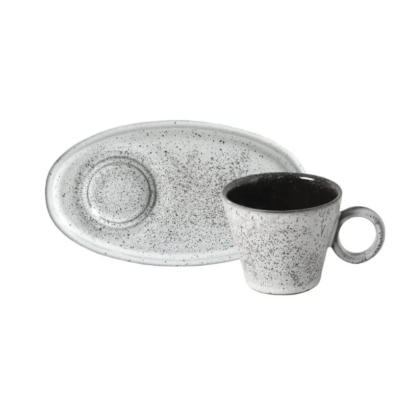 Conjunto com 6 Xícaras de Café Neo com Pires Oval Echo 110ml