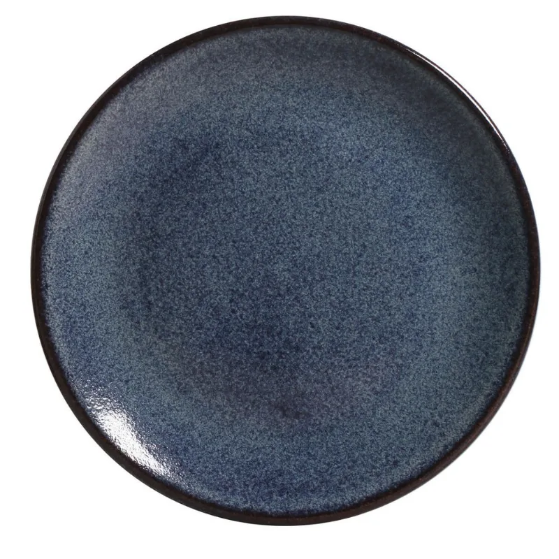 Conjunto com 6 Pratos Raso Coup Stoneware Hotelaria Titanium Ø26,5cm