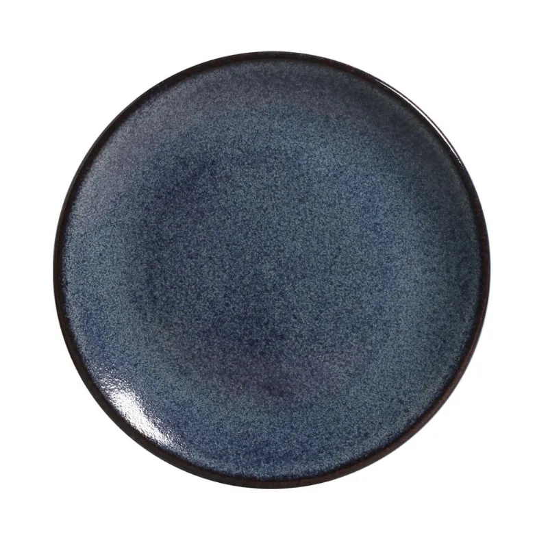 Conjunto com 6 Pratos de Sobremesa Coup Stoneware Hotelaria Titanium Ø21cm
