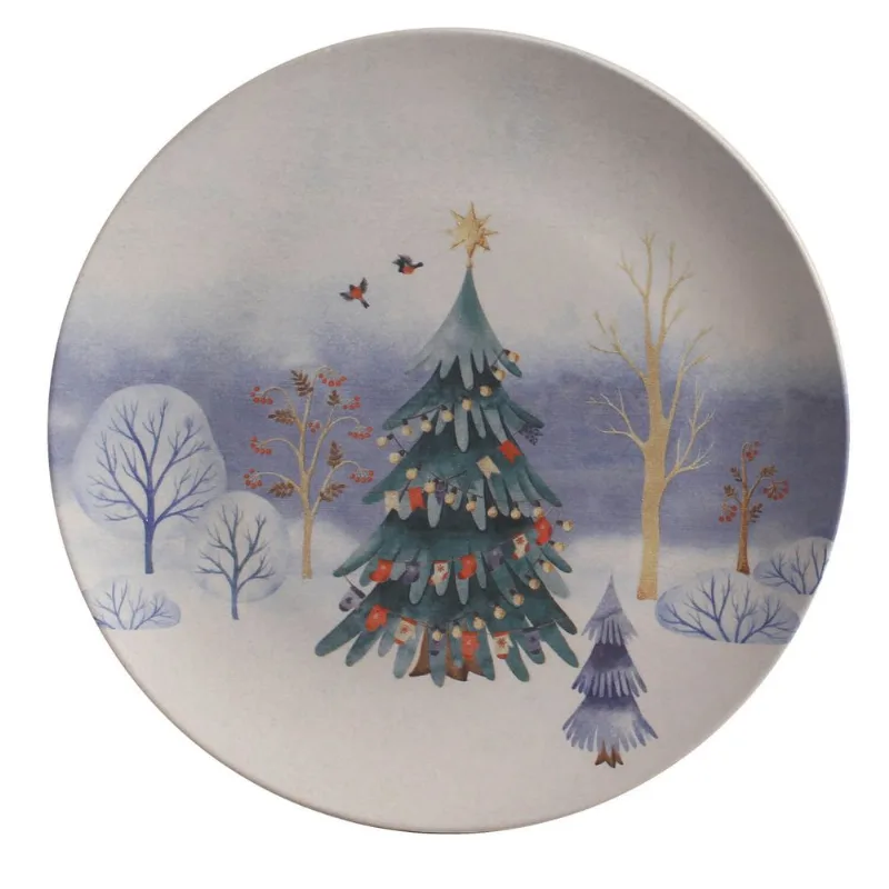 Conjunto com 6 Pratos Raso Coup Stoneware Magia Glacial Ø26cm