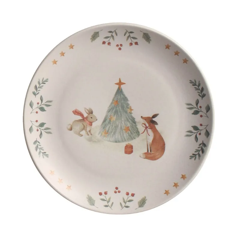 Conjunto com 6 Pratos de Sobremesa Coup Stoneware Christmas Card Ø19,4cm
