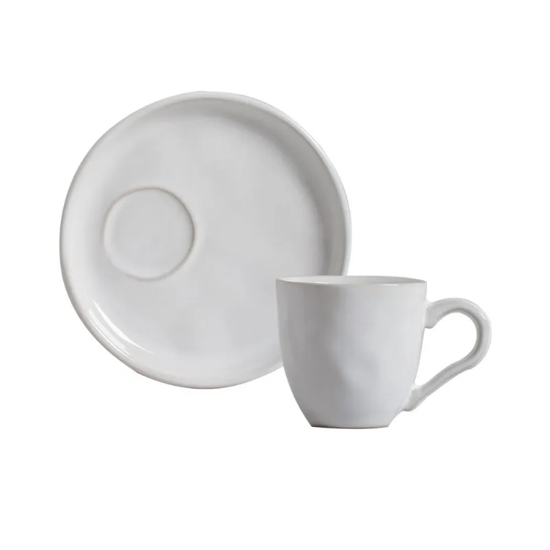 Conjunto com 6 Xícaras De Café Bio 70ml com 6 Pires Descentralizado New White