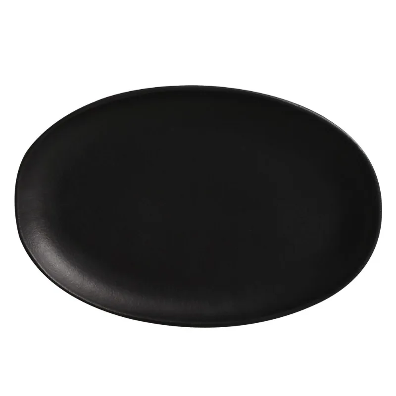 Conjunto com 4 Travessas Oval Preto Matte 30x20cm
