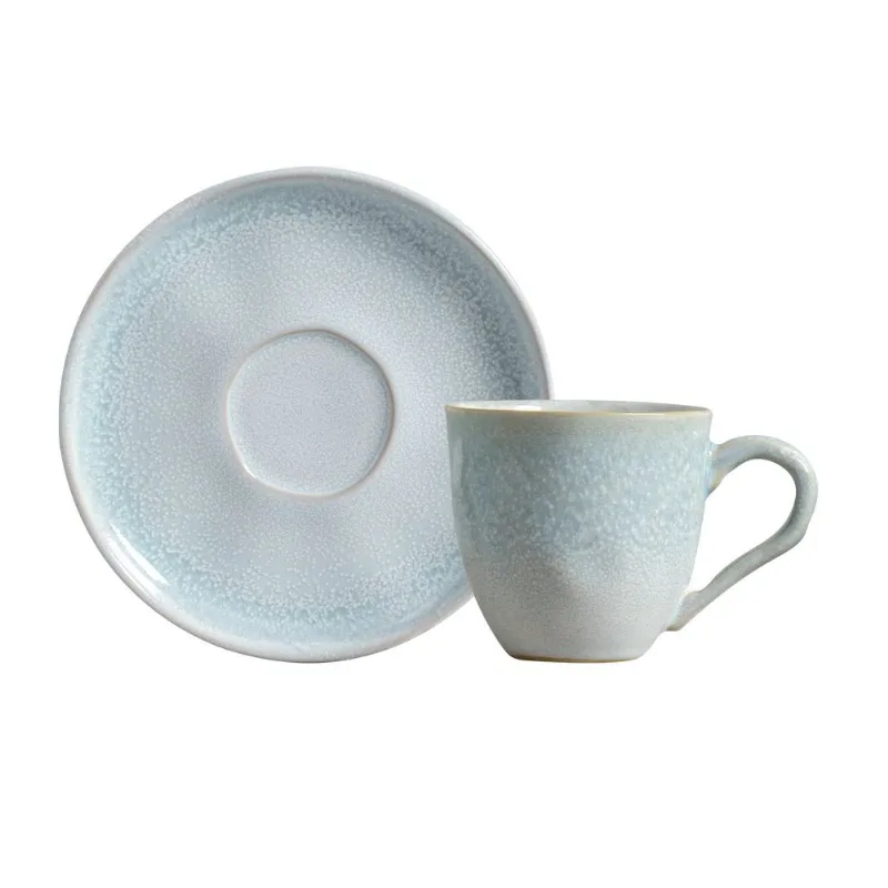 Conjunto com 6 Xícaras De Chá Orgânico 170ml com 6 Pires Bio Sea