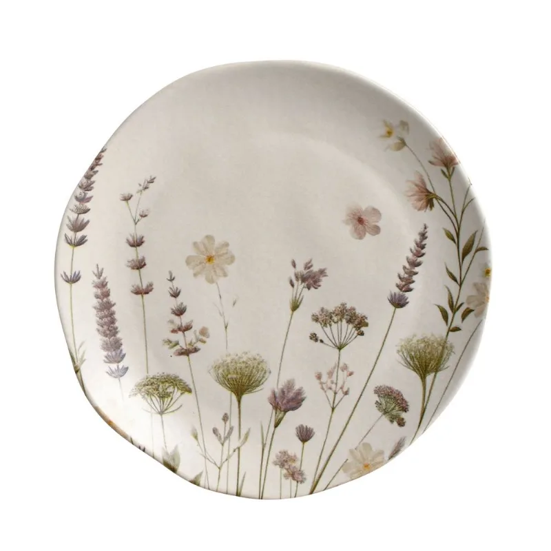 Conjunto com 6 Pratos de Sobremesa Orgânico Lavanda Ø19,5cm