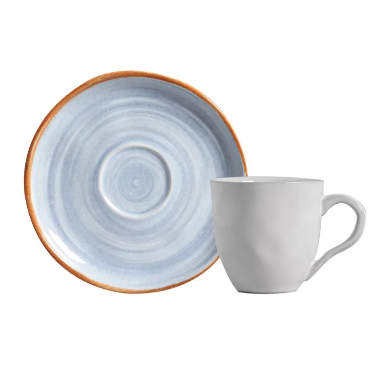 Conjunto com 6 Xícaras De Café com 6 Pires Bio Era 120ml