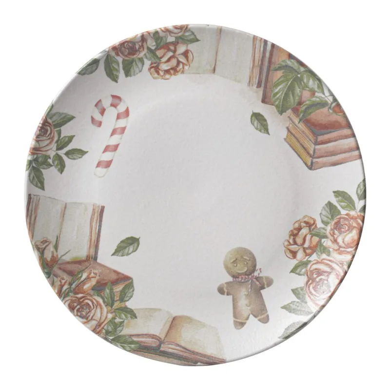Conjunto com 6 Pratos Raso Coup Stoneware Postais de Natal Ø26cm