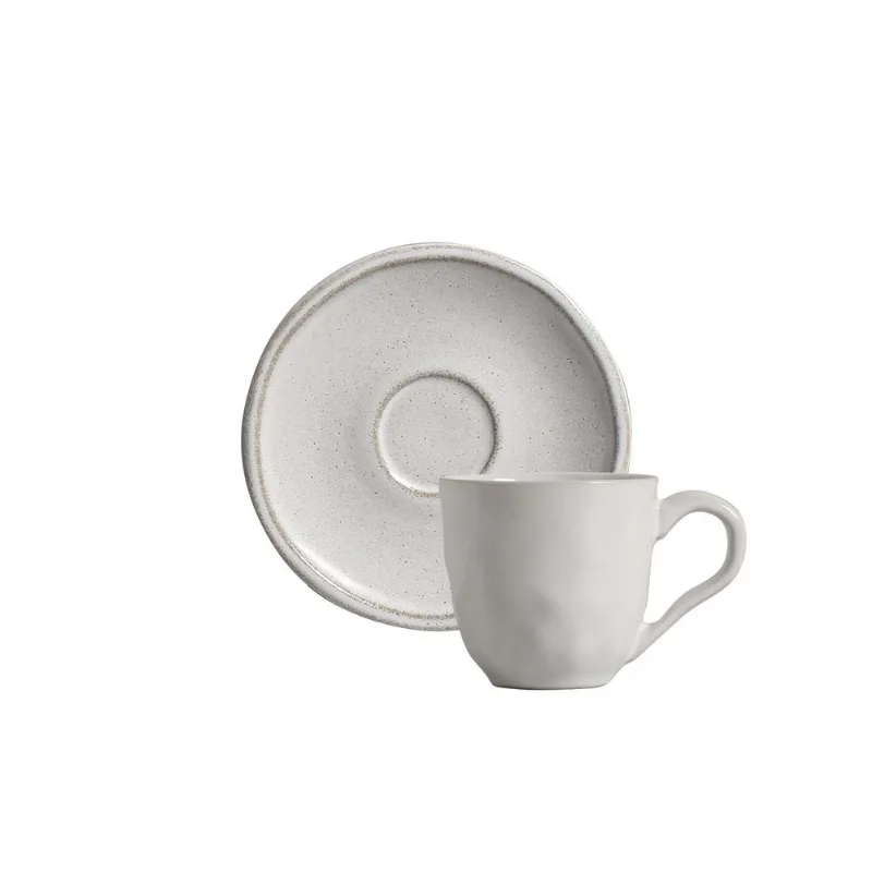 Conjunto com 12 Xícaras de Café com Pires Daily Snow 70ml
