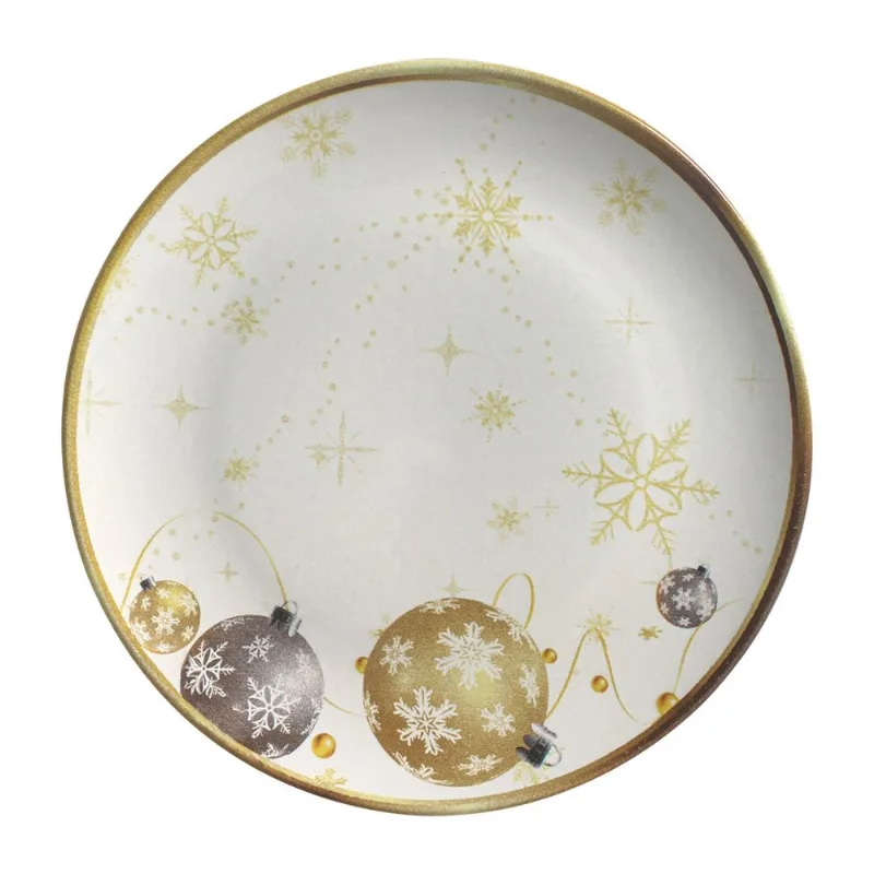 Conjunto com 6 Pratos Raso Coup Stoneware Noite Dourada Ø26cm