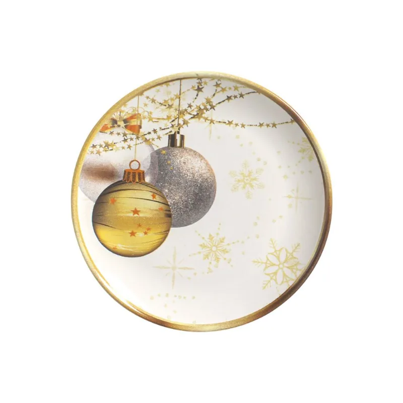 Conjunto com 6 Pratos de Sobremesa Coup Stoneware Noite Dourada Ø19,4cm
