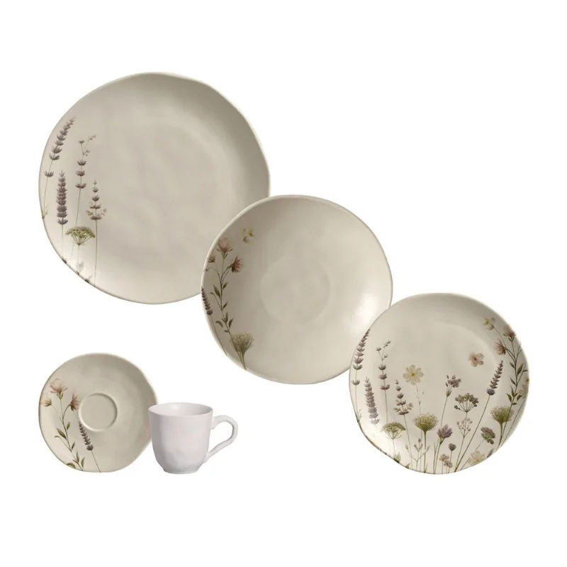Aparelho de Jantar 30 Peças Orgânico Lavanda (para 6 pessoas)