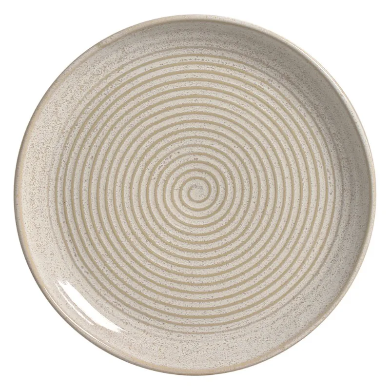 Conjunto com 4 Travessas Redondas Média Orgânico Stoneware Latte Ø31cm