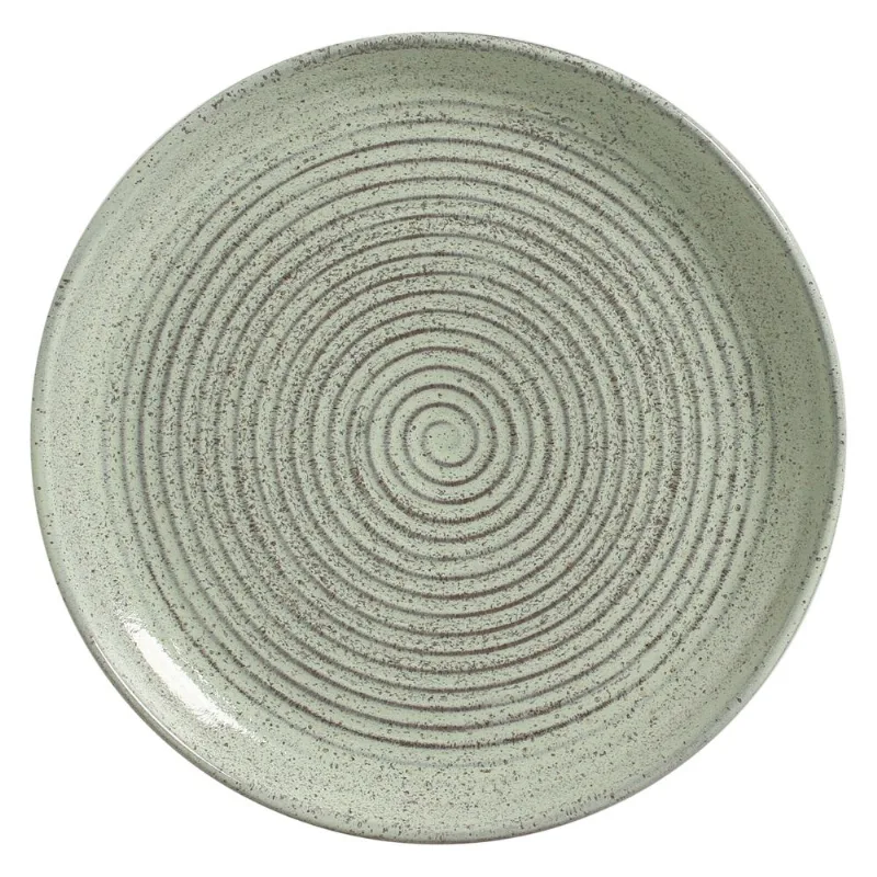 Conjunto com 4 Travessas Redondas Média Orgânico Stoneware Pistache Ø31cm