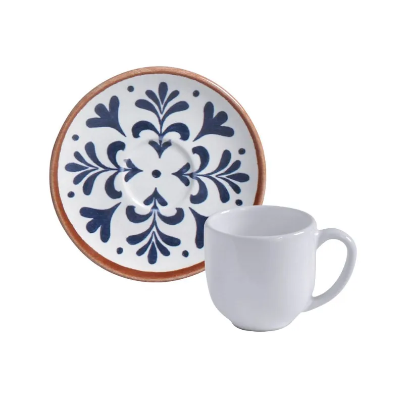 Conjunto com 6 Xícaras de Café com Pires Coup Stoneware Coimbra 97ml