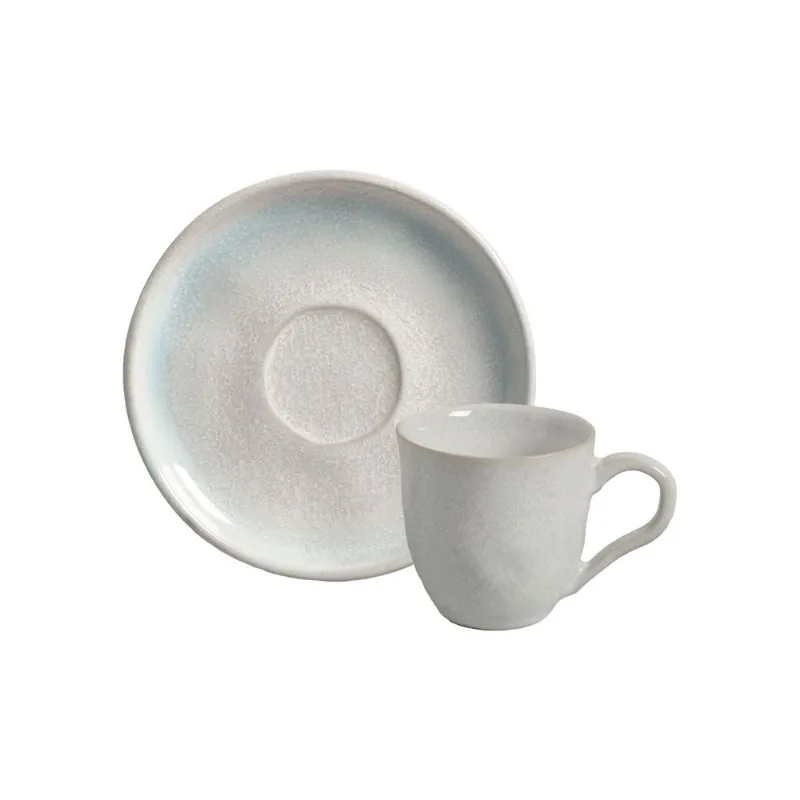 Conjunto com 6 Xícaras De Café com 6 Pires Bio Mar 120ml