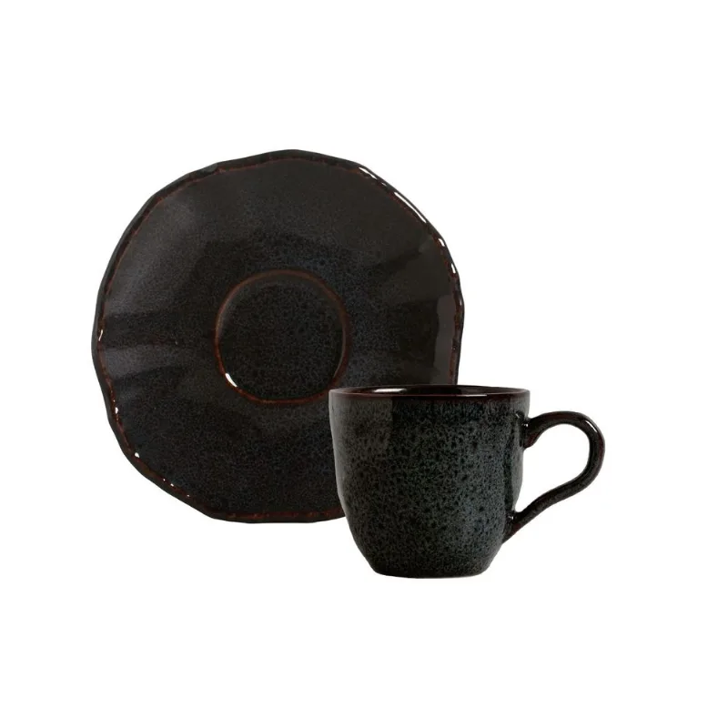 Conjunto com 6 Xícaras De Café com 6 Pires Bio Safira 120ml