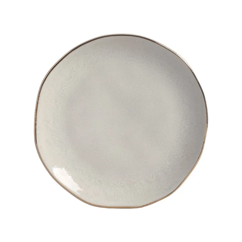 Conjunto com 6 Pratos de Sobremesa Orgânico Lua Gold Ø19,5cm