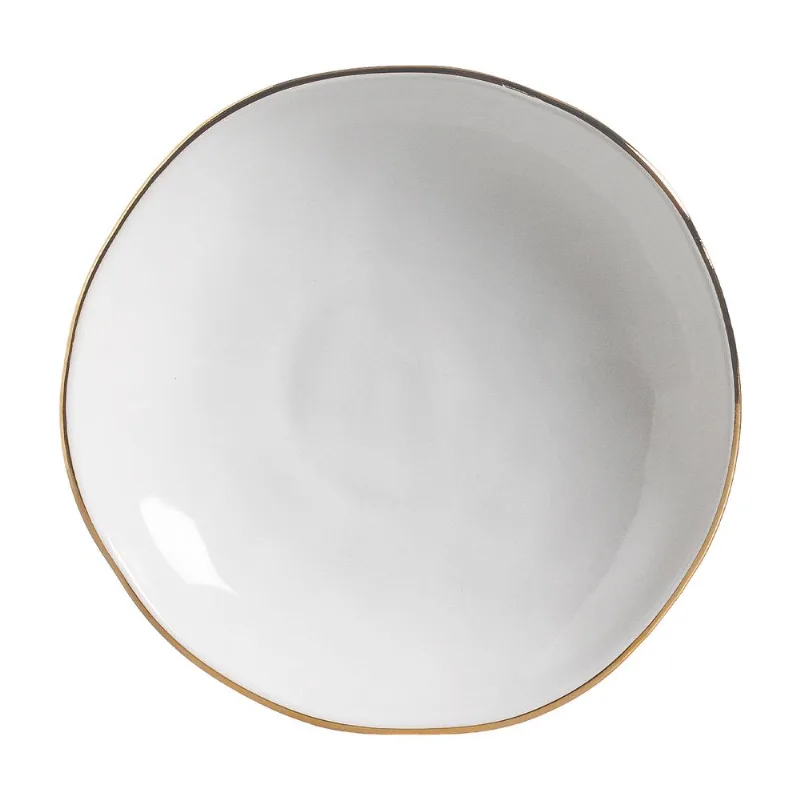 Conjunto com 6 Pratos Fundo Orgânico New White Gold Ø21,2cm 600ml