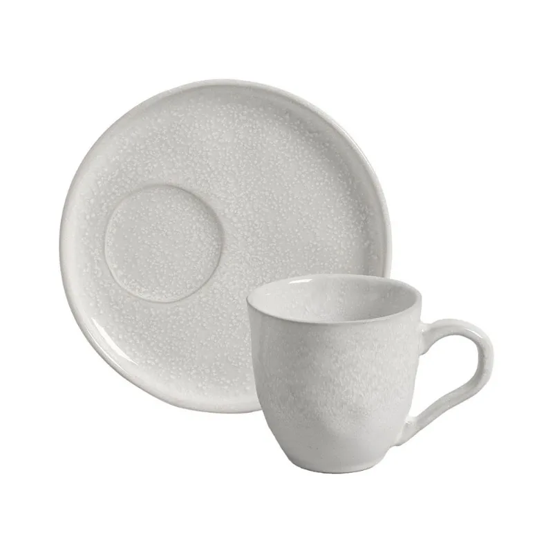 Conjunto com 6 Xícaras De Chá 170ml com 6 Pires Descentralizado Luz
