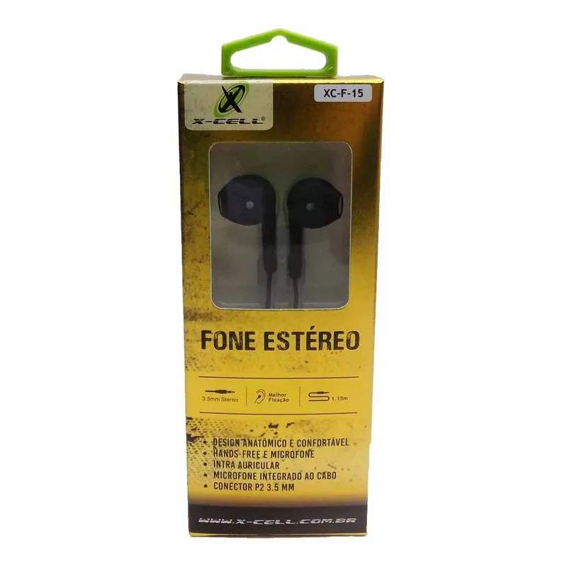 Fone de Ouvido com Microfone XCF15 X-cell - UN