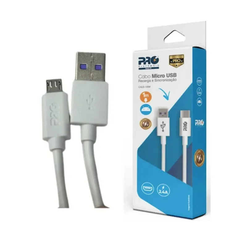 Cabo De Dados Carregador de Celular USB x USB Micro V8 Turbo