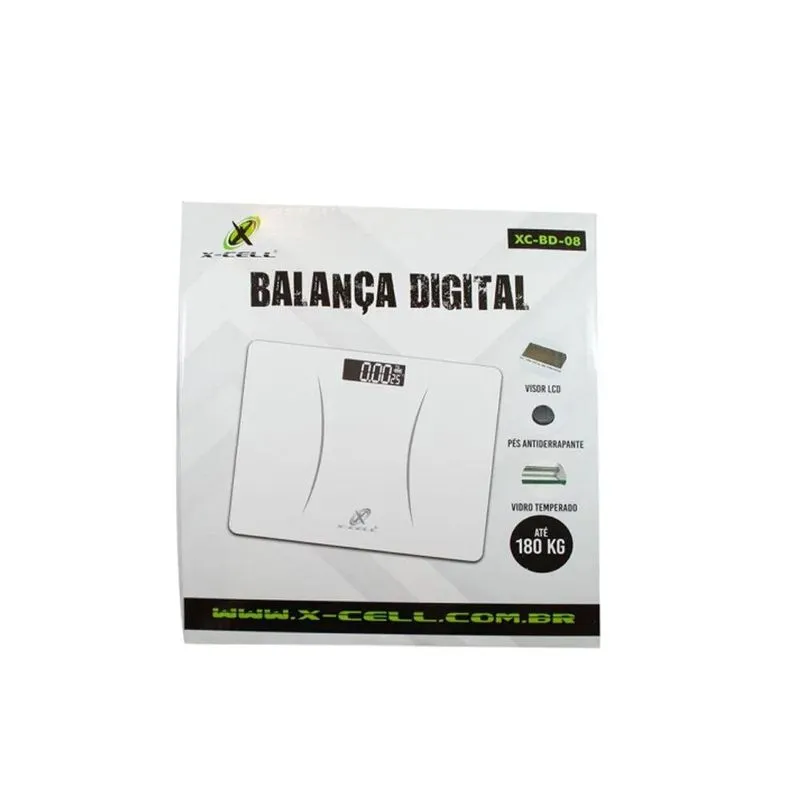 Balança De Chão Até 180kg Preta Xc-bd-08 - X-cell