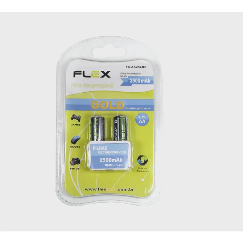 Bateria / pilha recarregavel mod. FLEX FX-AA25LB2