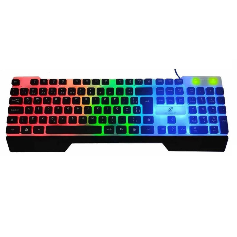 Teclado Gamer Rgb Semi Mecânico Abnt2 Xc-Tec-03