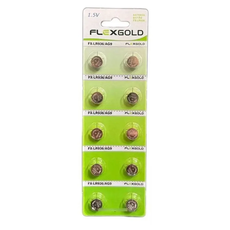 Bateria Alcalina Botao Lr936 Cart. C/ 14 Un. Flex Fx-Lr936