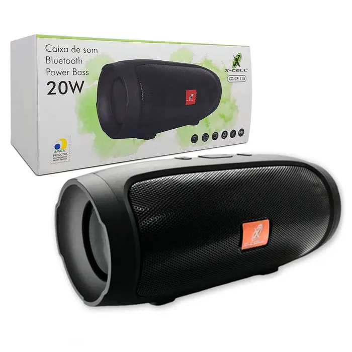 Caixa de Som Bluetooth X-Cell, Entradas USB / Micro SD, Rádio FM, Potência 20W, Preto - XC-CP-115 - Primex - Distribuição de Produtos de Tecnologia para Empresas