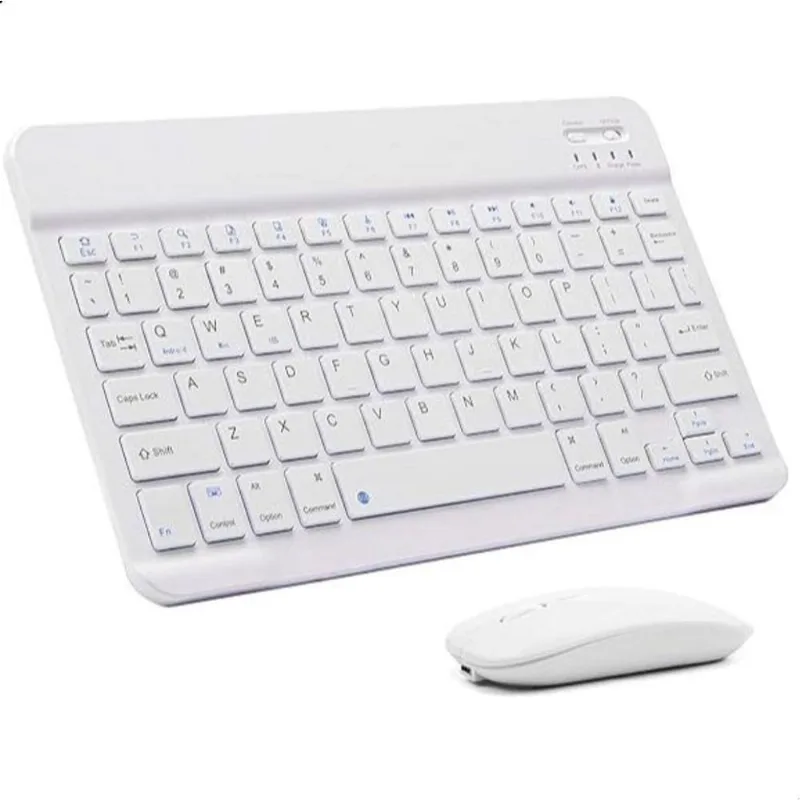 Kit Mouse Teclado Sem Fio Wireless Notebook Tablet Ipad Top