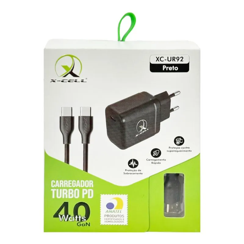 Carregador para Celular Tipo C x Tipo C 40W XCUR92 X-cell - UN