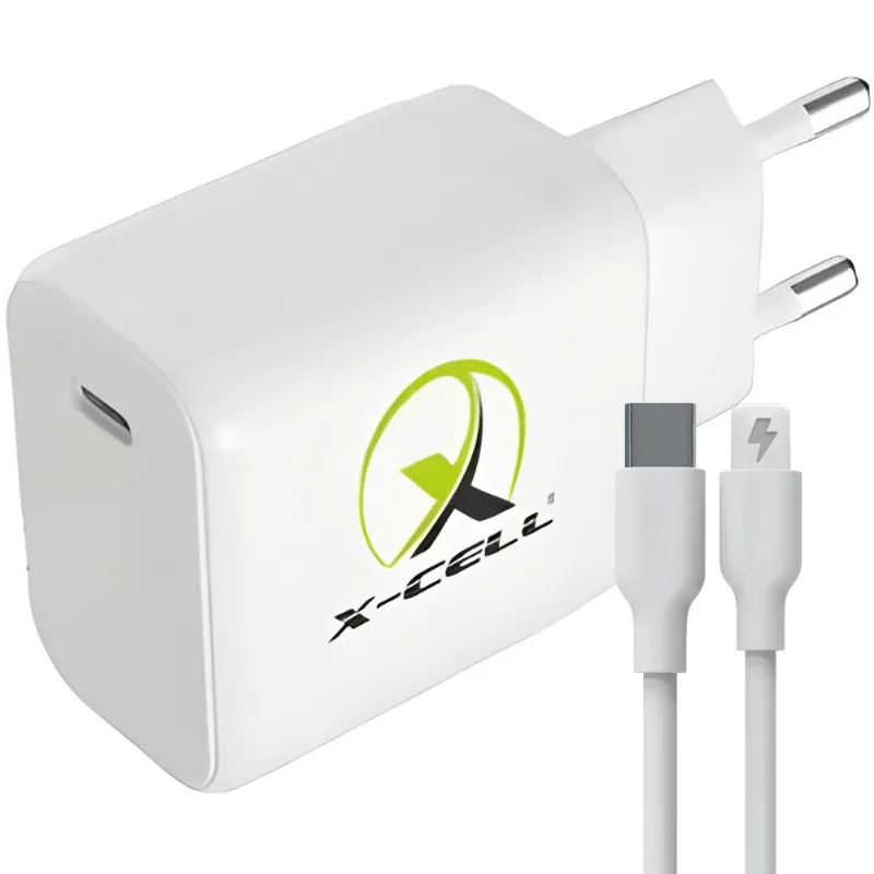 Carregador Turbo PD 40 Watts GaN Entrada USB-C com Cabo USB-C/Lightning
